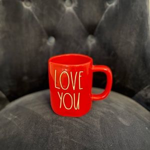 Rae Dunn Red Love You Ceramic Mug Valentines Day - brand new/ never used